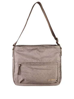 Laura Biagiotti Borsa donna grande a tracolla in nylon - marrone