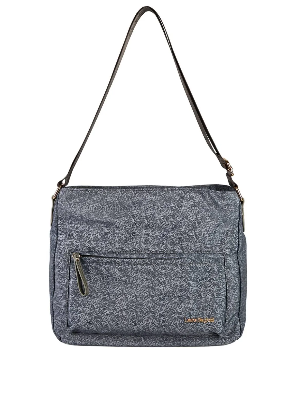 Laura Biagiotti Borsa donna grande a tracolla in nylon - grigio