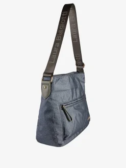 Laura Biagiotti Borsa donna grande a tracolla in nylon - grigio