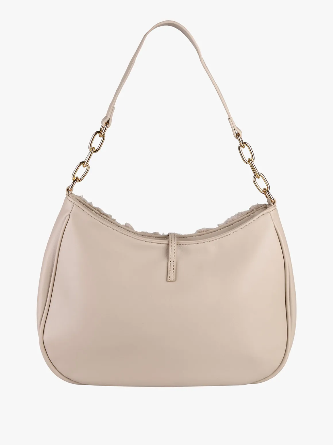 Laura Biagiotti Borsa donna hobo con ecopelo - beige