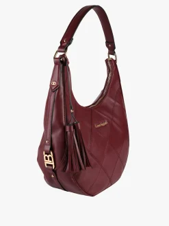 Laura Biagiotti Borsa donna hobo con trama a rombi - bordeaux