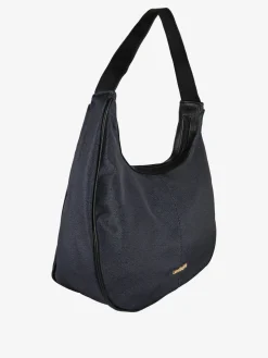 Laura Biagiotti Borsa donna hobo in tessuto impermeabile - nero