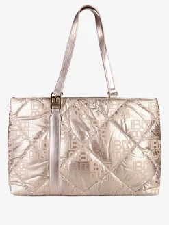 Laura Biagiotti Borsa donna shopping in tessuto impermeabile - champagne