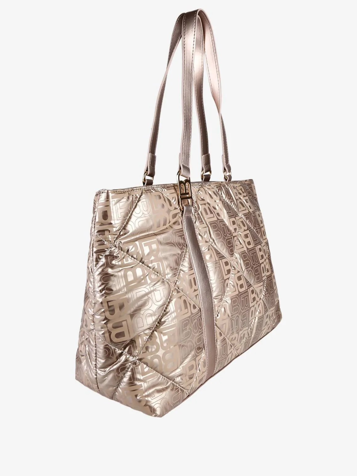 Laura Biagiotti Borsa donna shopping in tessuto impermeabile - champagne