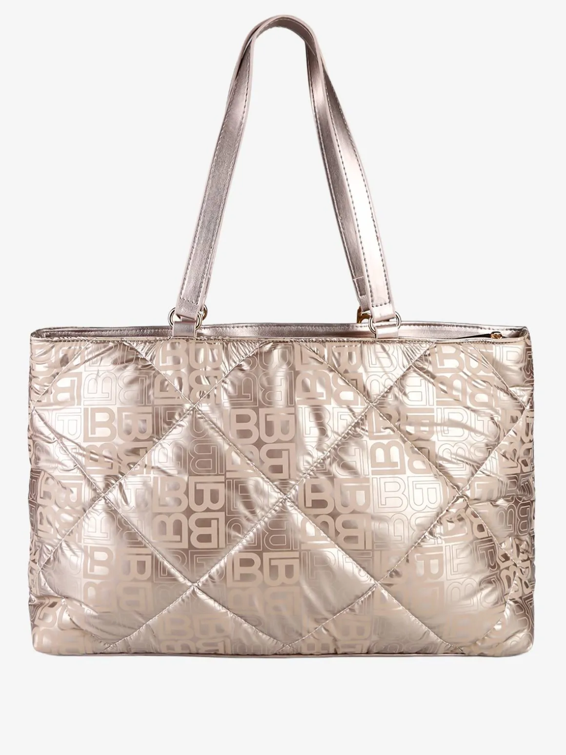 Laura Biagiotti Borsa donna shopping in tessuto impermeabile - champagne