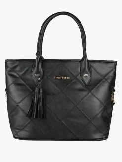 Laura Biagiotti Borsa donna tote con trama a rombi - nero