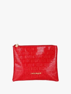 Laura Biagiotti Bustina donna in vernice con zip - rosso
