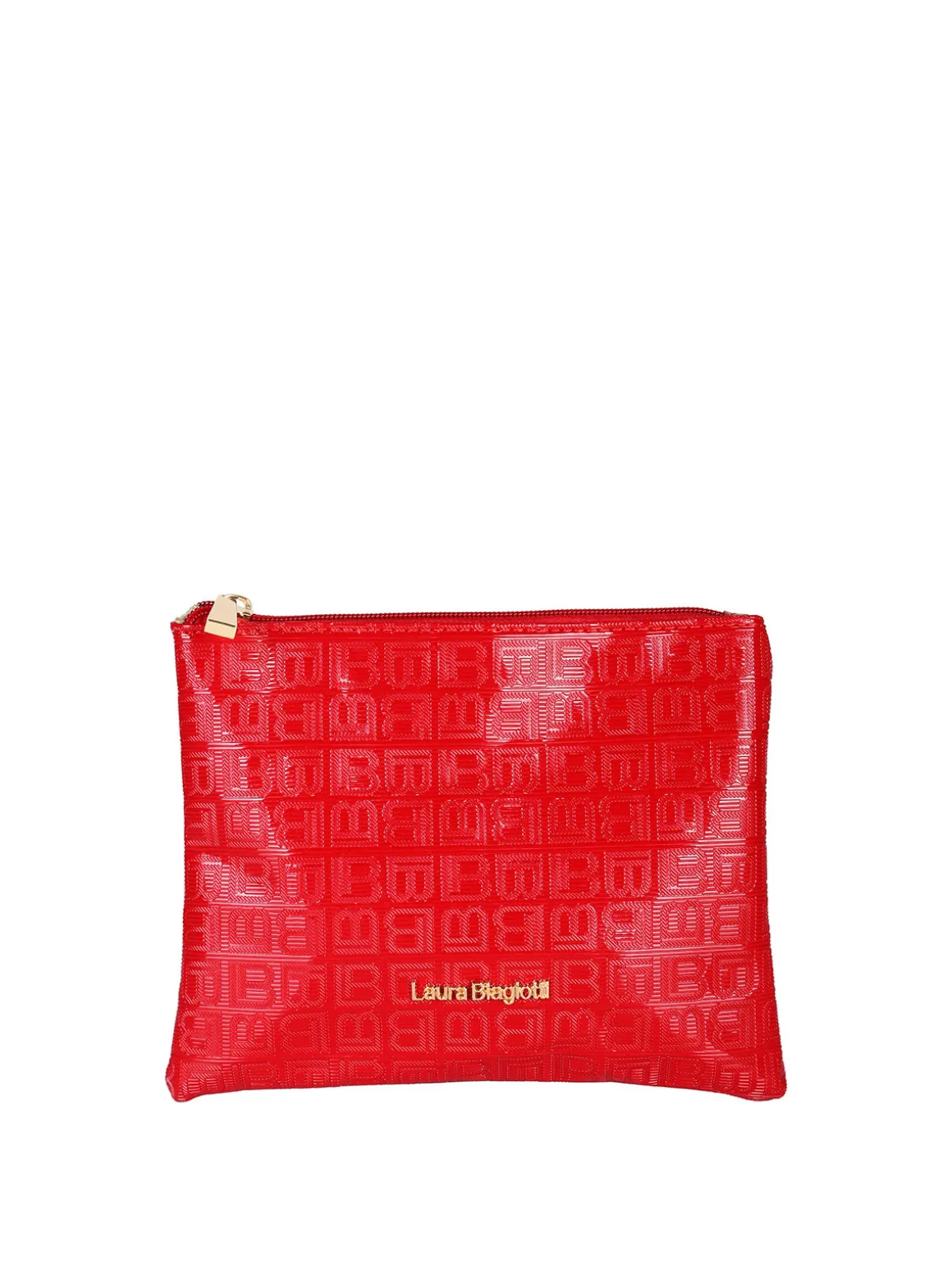 Laura Biagiotti Bustina donna in vernice con zip - rosso