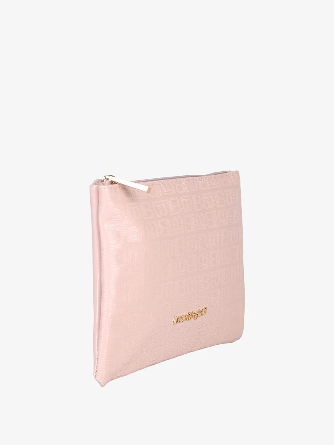 Laura Biagiotti Bustina donna in vernice con zip - cipria
