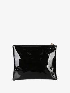 Laura Biagiotti Bustina donna in vernice con zip - nero