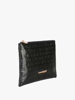 Laura Biagiotti Bustina donna in vernice con zip - nero