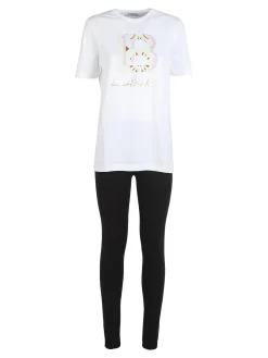 Laura Biagiotti Coordinato donna in cotone con t-shirt e leggings