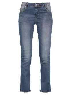 Laura Biagiotti Jeans donna a vita alta con finale sfrangiato