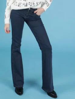Laura Biagiotti Jeans donna a vita bassa con finale a zampa