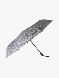Laura Biagiotti Ombrello animalier pieghevole automatico - grigio chiaro