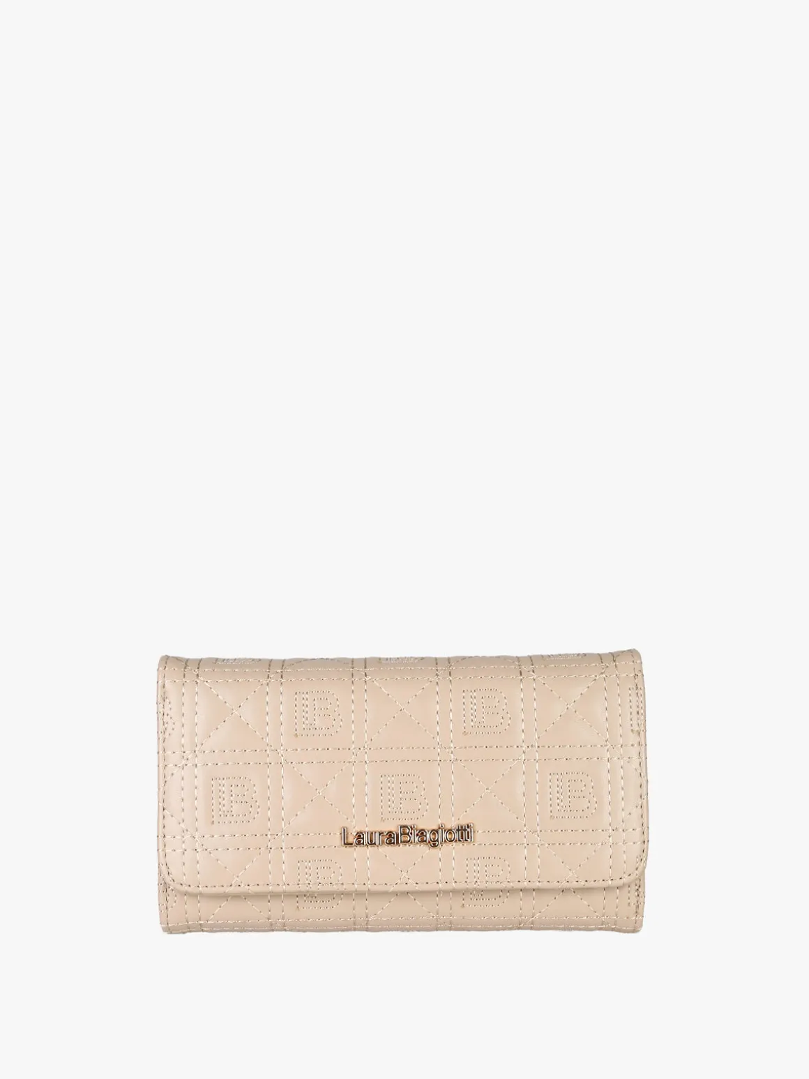 Laura Biagiotti Portafoglio da donna in ecopelle con logo - naturale