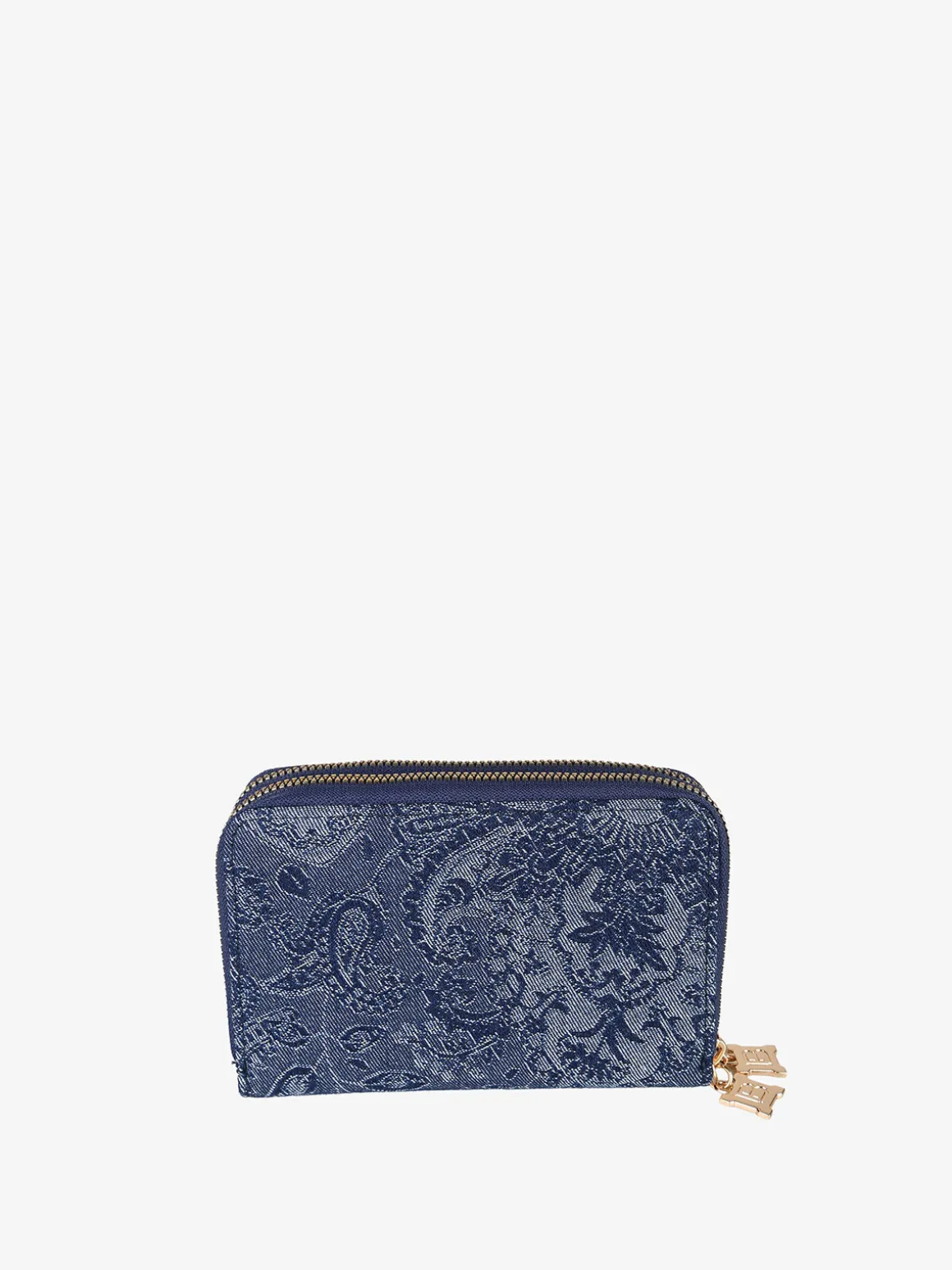Laura Biagiotti Portafoglio da donna effetto jeans con doppia tasca - blu scuro