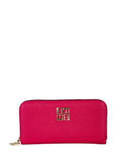 Laura Biagiotti Portafoglio da donna in ecopelle con zip - fucsia