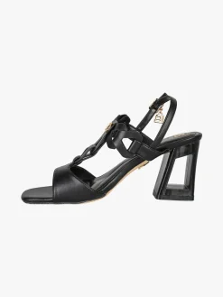Laura Biagiotti Sandali donna con tacco largo e cinturino con fibbia - nero