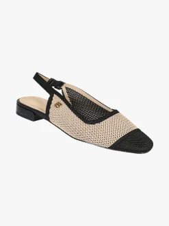 Laura Biagiotti Slingback donna in maglia aperte dietro con cinturino alla caviglia - nero