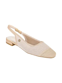 Laura Biagiotti Slingback donna in maglia aperte dietro con cinturino alla caviglia - beige