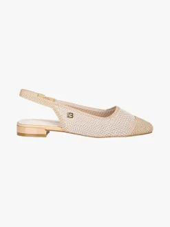 Laura Biagiotti Slingback donna in maglia aperte dietro con cinturino alla caviglia - beige
