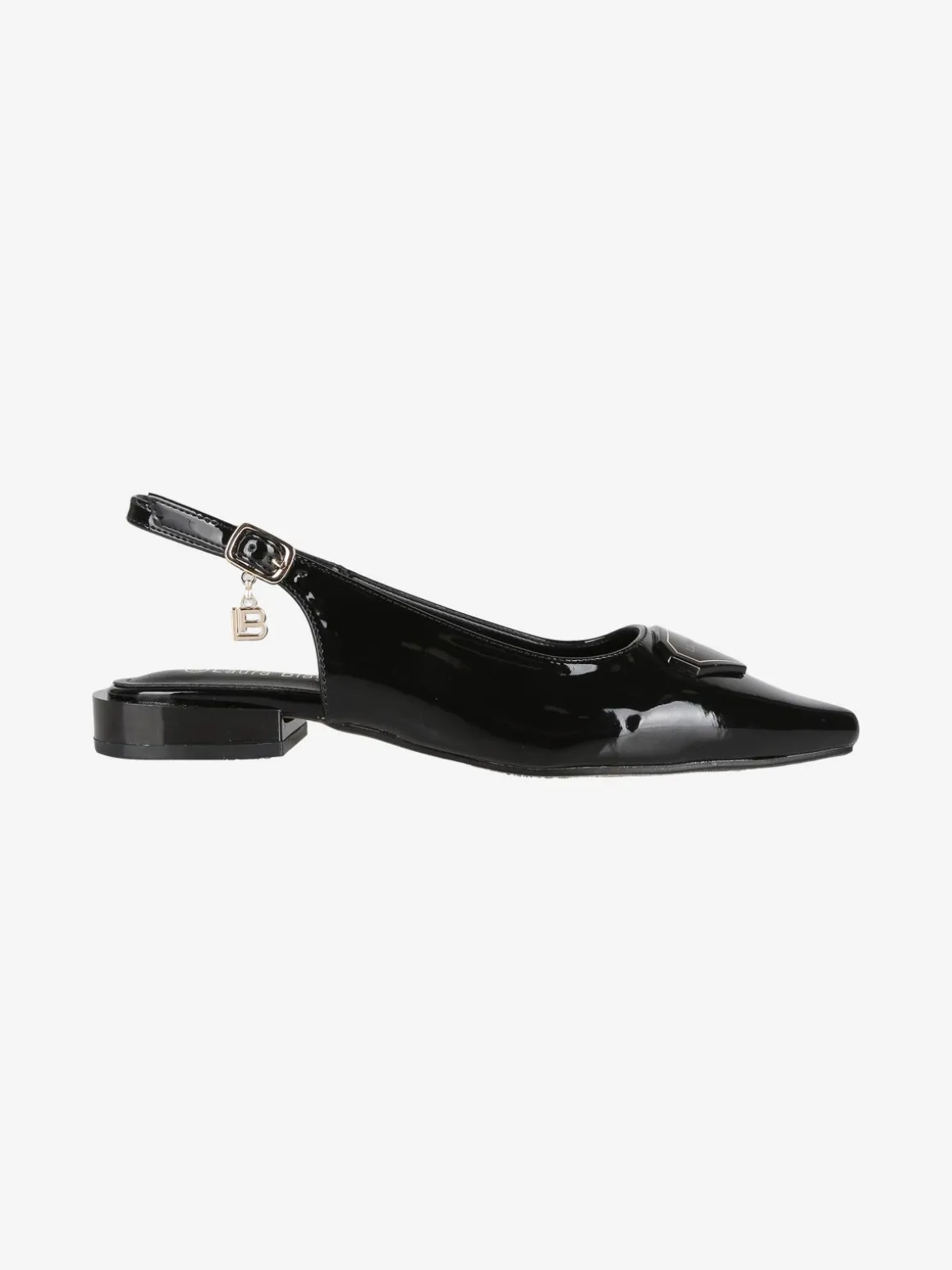 Laura Biagiotti Slingback donna in vernice con cinturino alla caviglia con fibbia