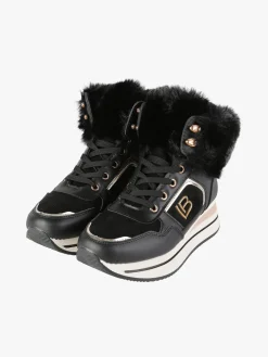Laura Biagiotti Sneakers alte da donna con cavigliera in ecopelo