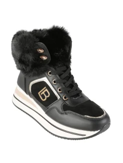 Laura Biagiotti Sneakers alte da donna con cavigliera in ecopelo