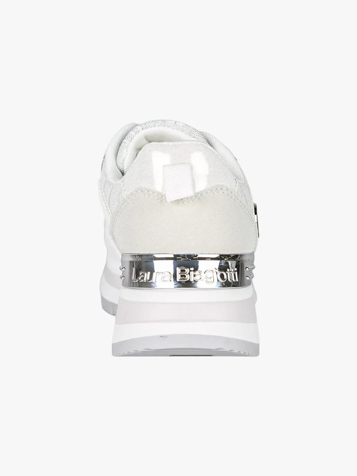 Laura Biagiotti Sneakers da donna con paltform e glitter - bianco