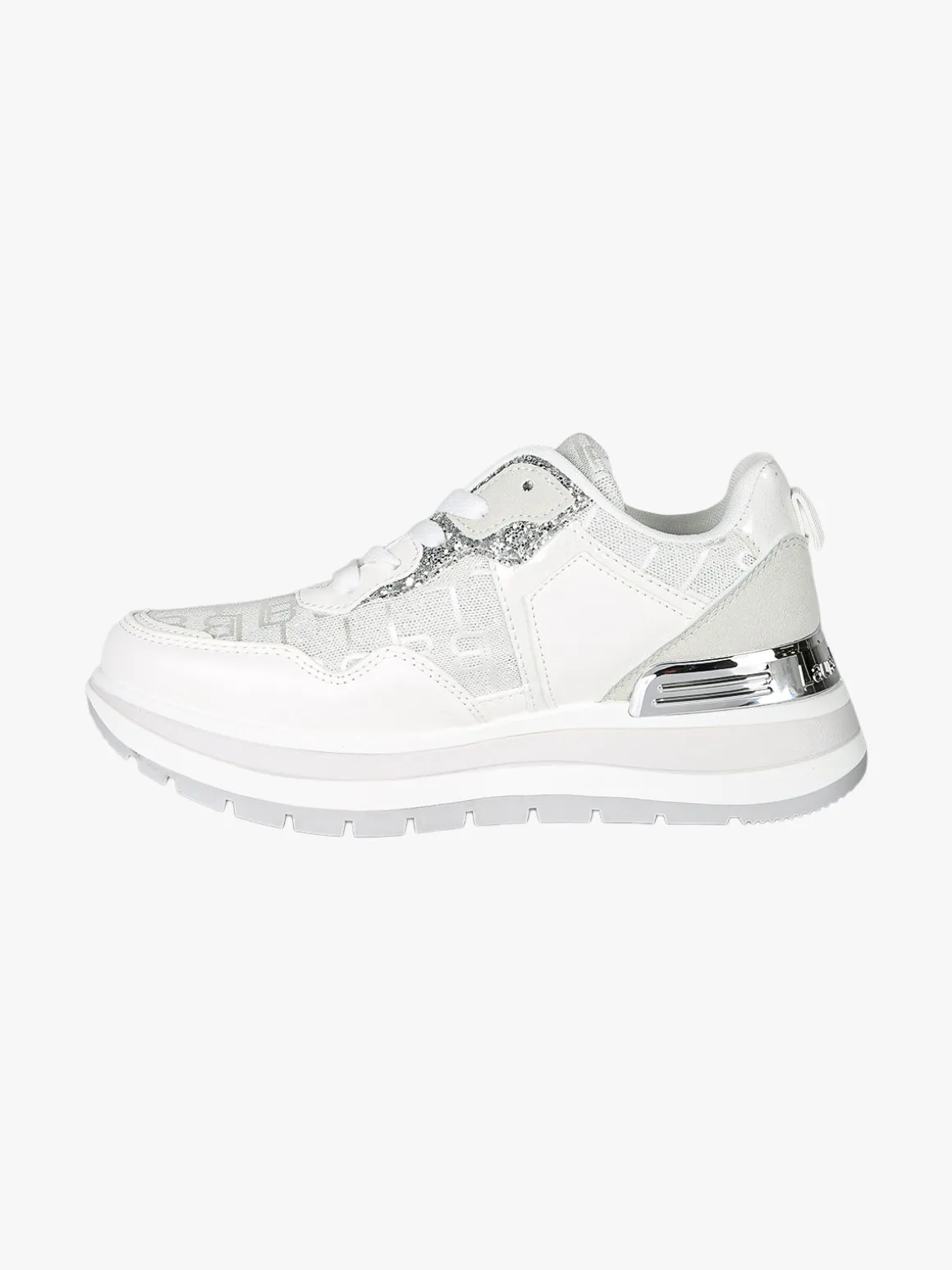 Laura Biagiotti Sneakers da donna con paltform e glitter - bianco