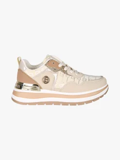 Laura Biagiotti Sneakers da donna con paltform e glitter - beige
