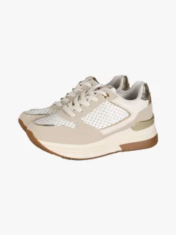 Laura Biagiotti Sneakers donna glitter con platform - bianco