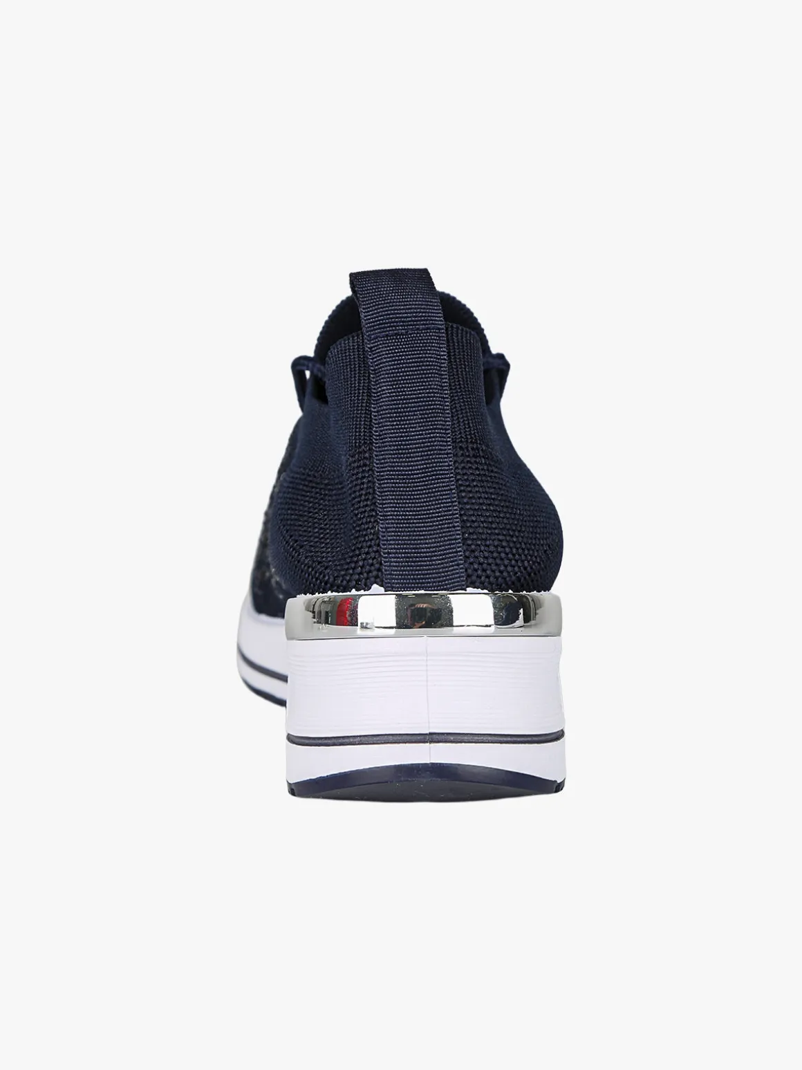 Laura Biagiotti Sneakers donna con strass e zeppa - blu scuro