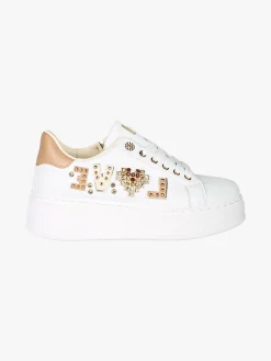 Laura Biagiotti Sneakers donna gioiello con platform - oro