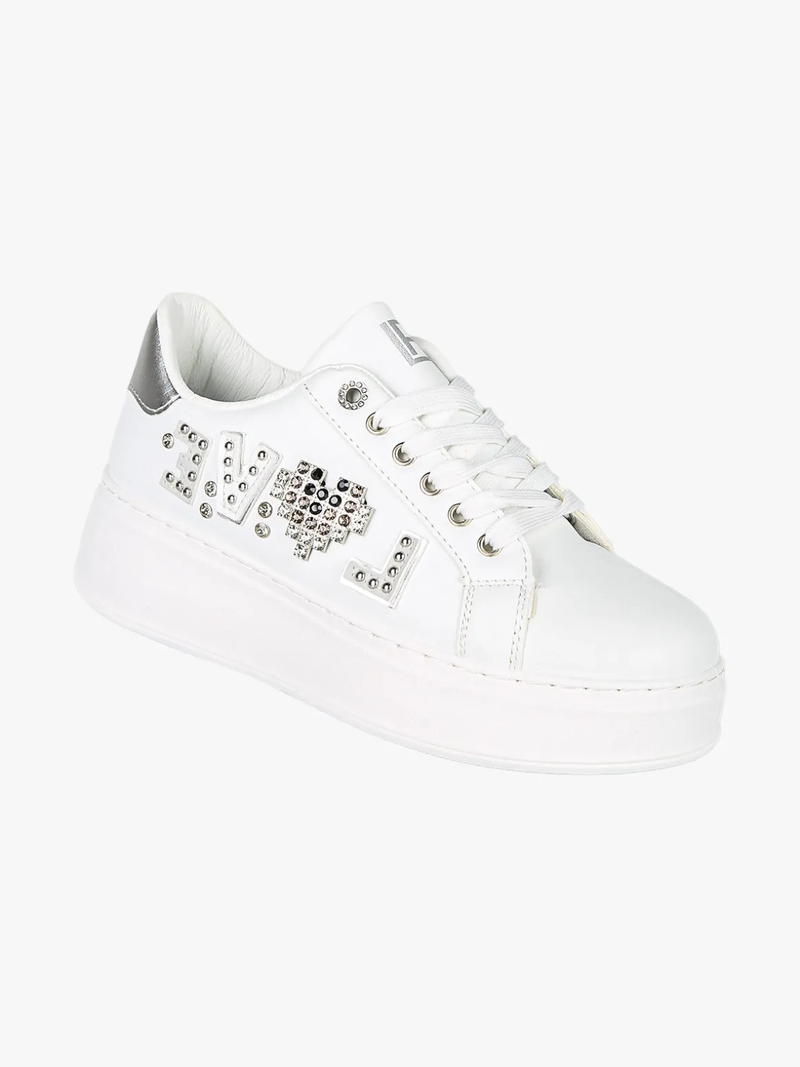 Laura Biagiotti Sneakers donna gioiello con platform - argento