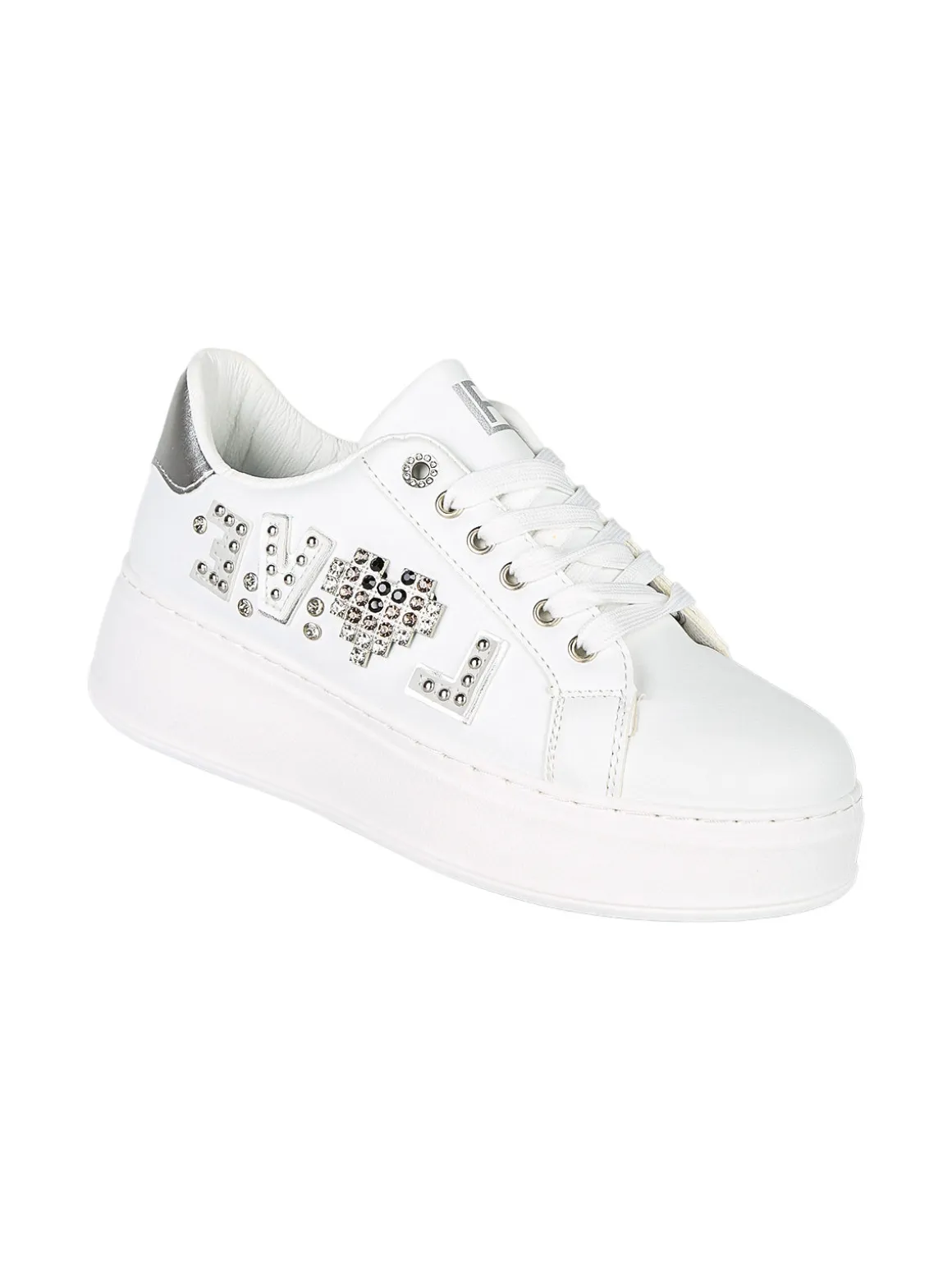 Laura Biagiotti Sneakers donna gioiello con platform - argento