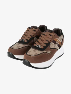 Laura Biagiotti Sneakers donna con zeppa e strass - beige