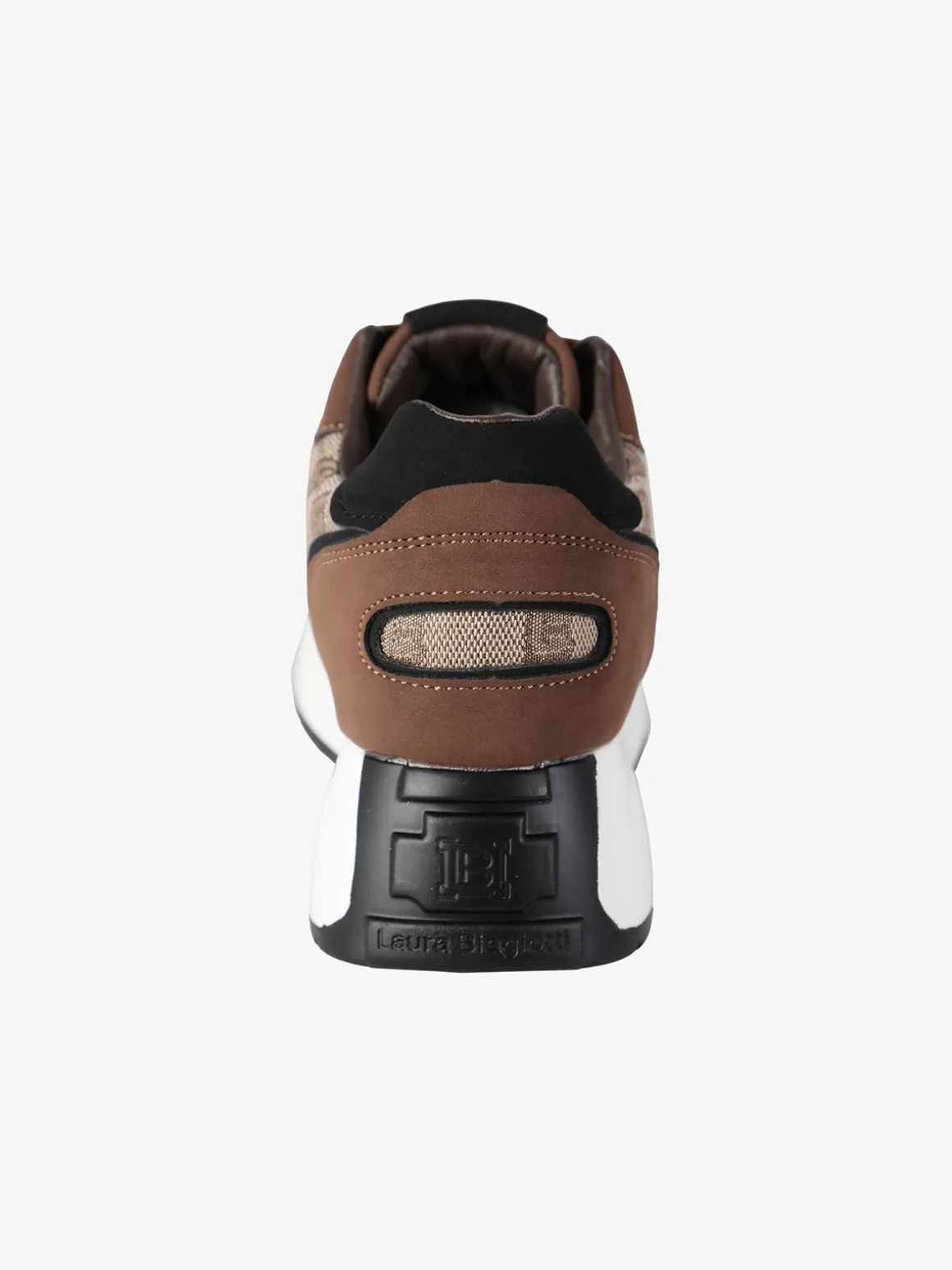 Laura Biagiotti Sneakers donna con zeppa e strass - beige