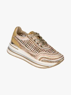 Laura Biagiotti Sneakers donna traforate con platform - oro