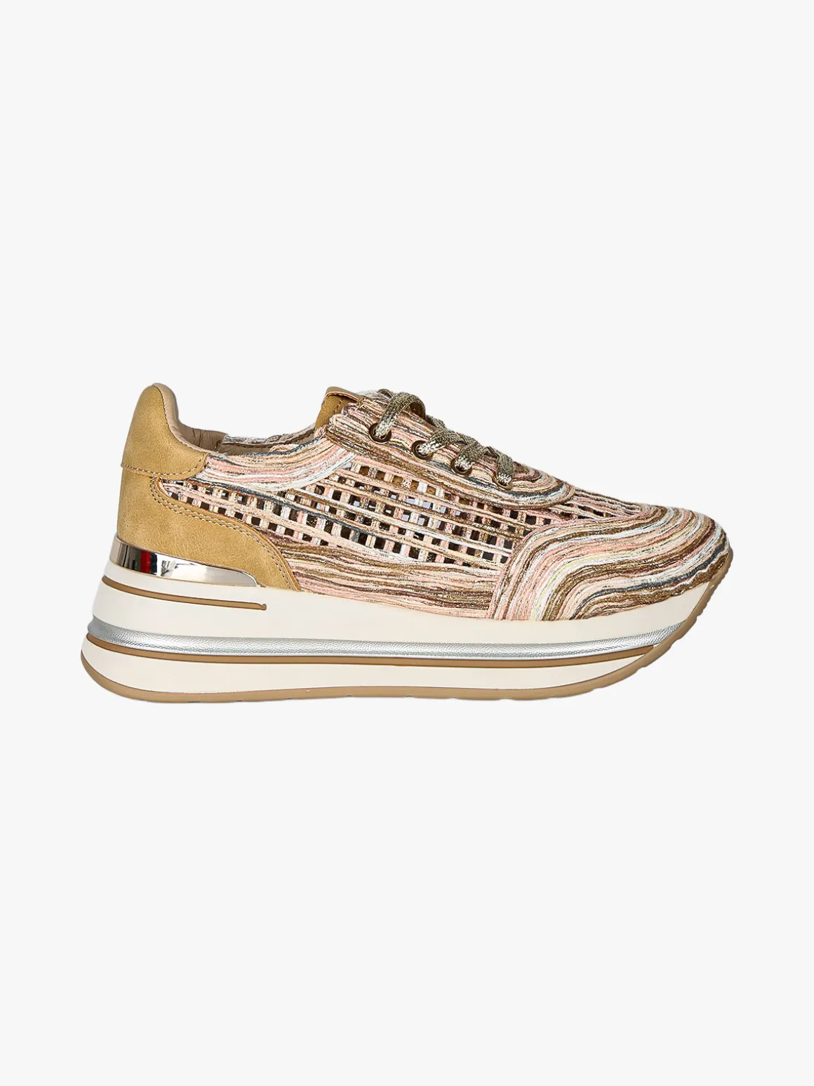 Laura Biagiotti Sneakers donna traforate con platform - oro