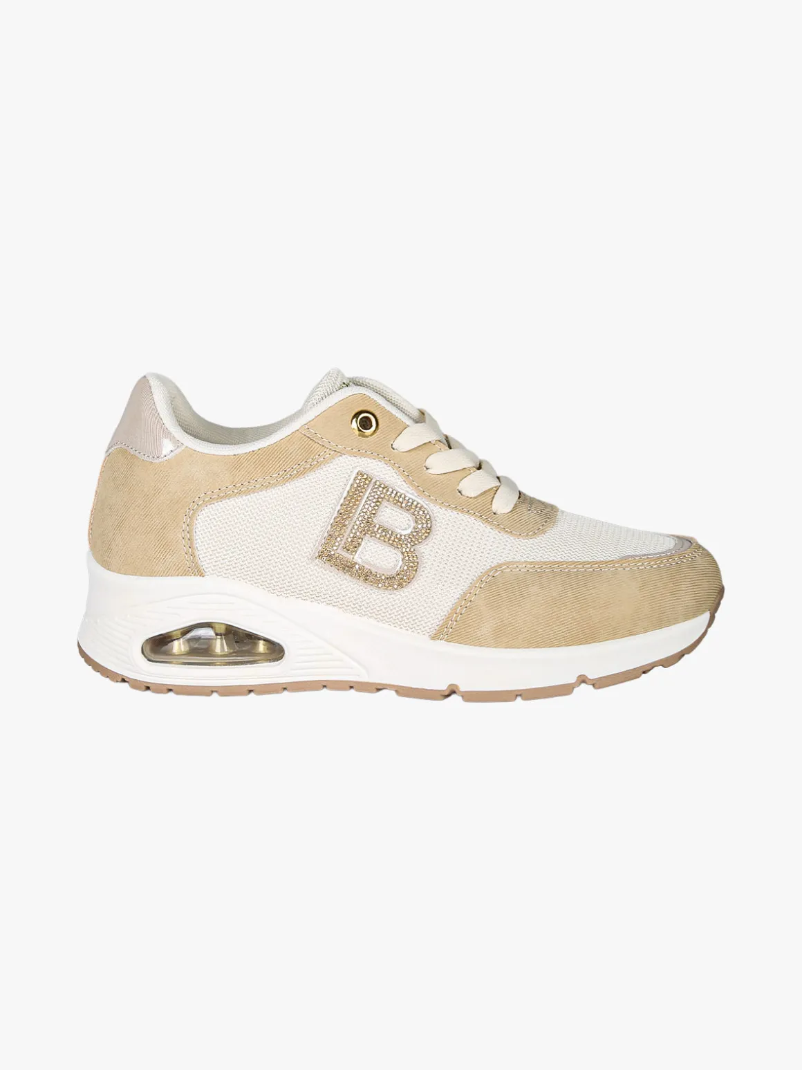 Laura Biagiotti Sneakers donna stringate con air - beige