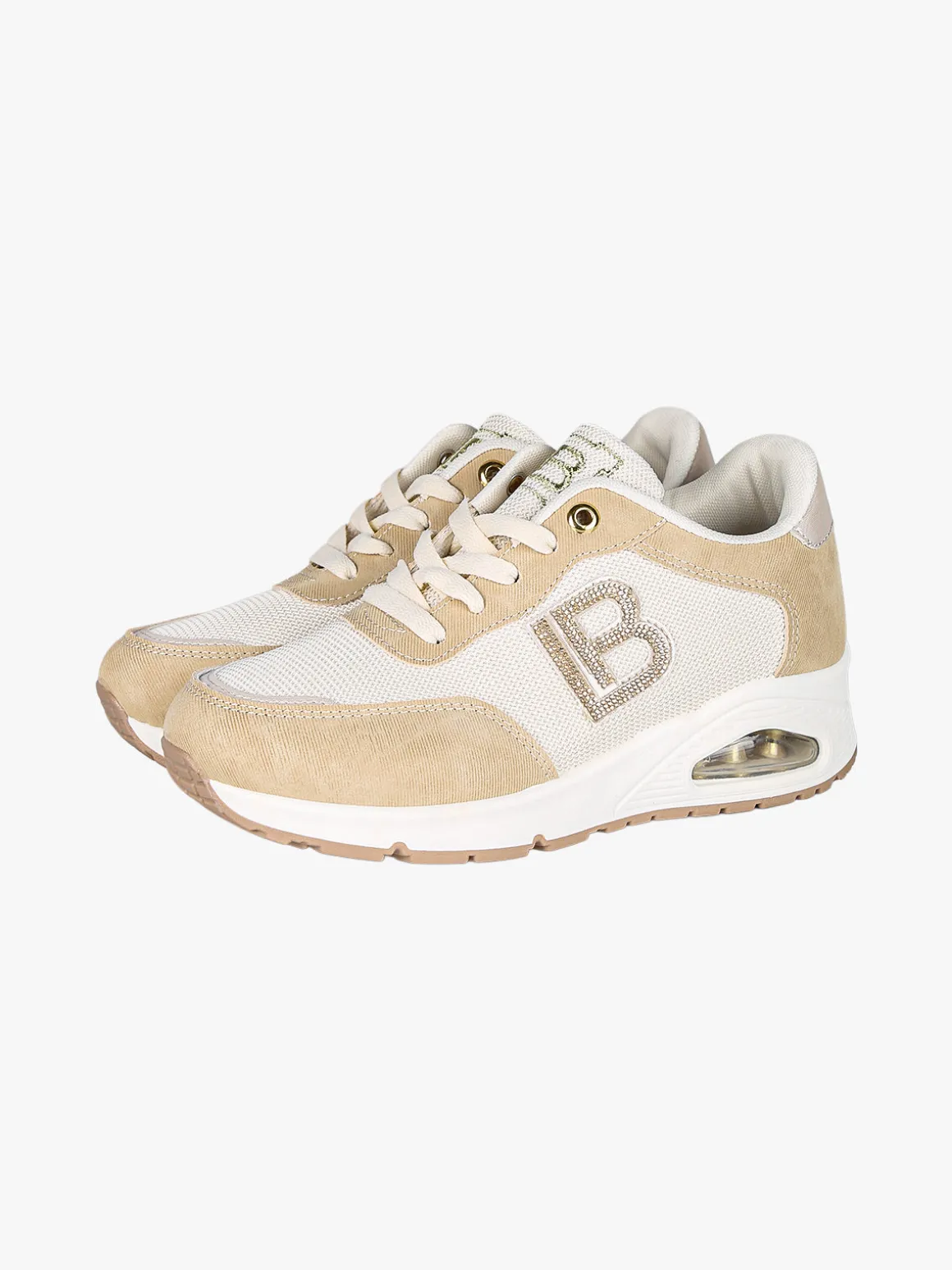 Laura Biagiotti Sneakers donna stringate con air - beige
