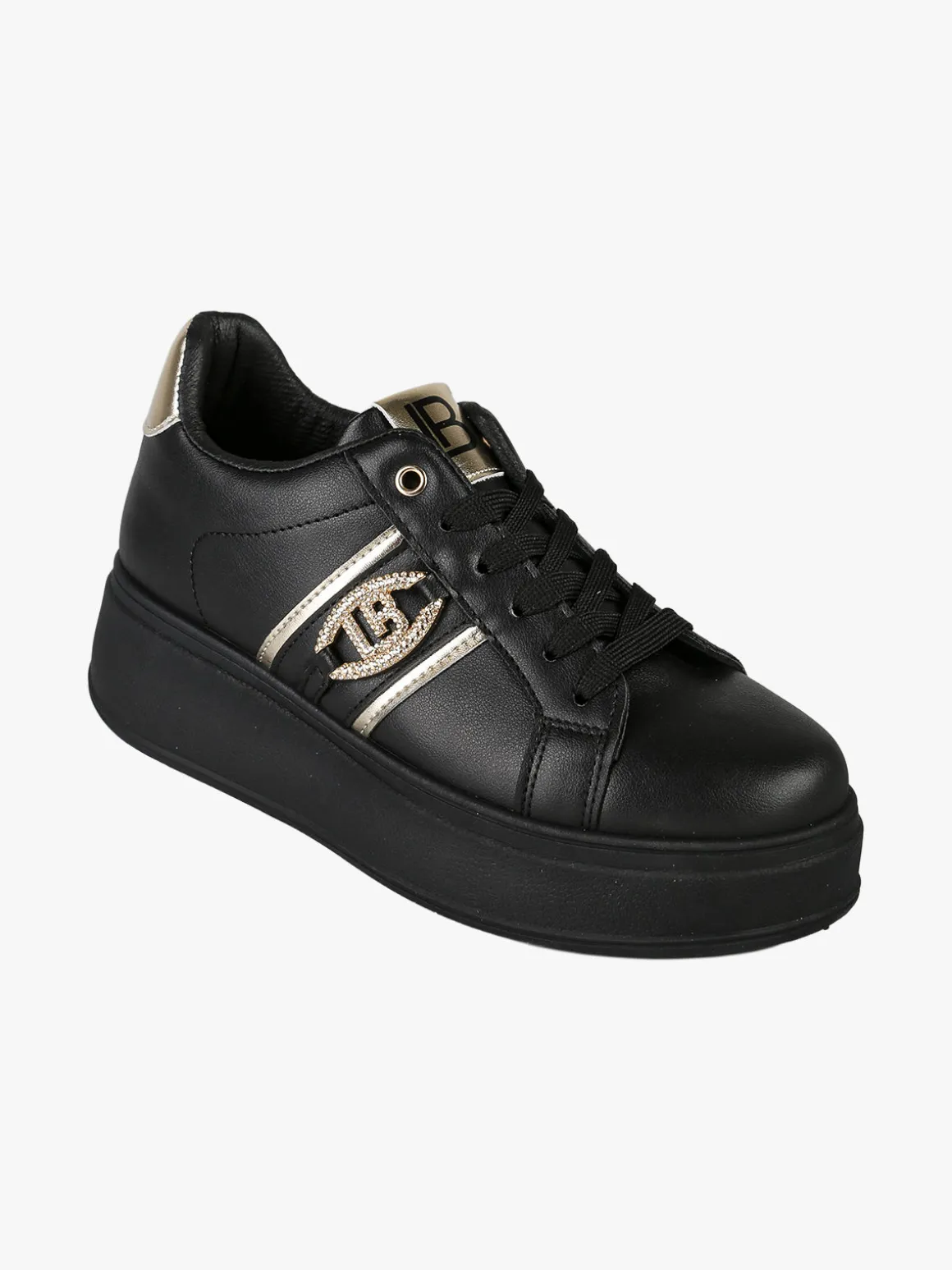 Laura Biagiotti Sneakers donna stringate con platform - nero