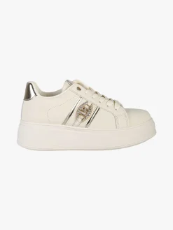 Laura Biagiotti Sneakers donna stringate con platform - panna