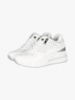 Laura Biagiotti Sneakers donna con zeppa e zip - bianco