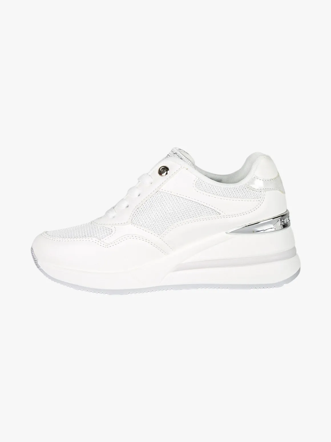 Laura Biagiotti Sneakers donna con zeppa e zip - bianco