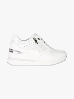 Laura Biagiotti Sneakers donna con zeppa e zip - bianco