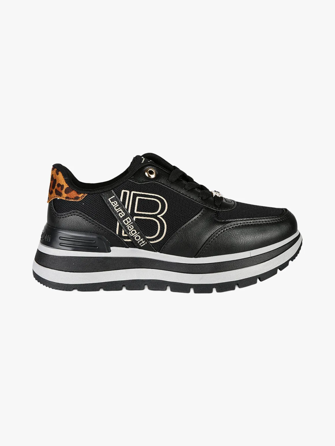 Laura Biagiotti Sneakers donna stringate con platform - nero