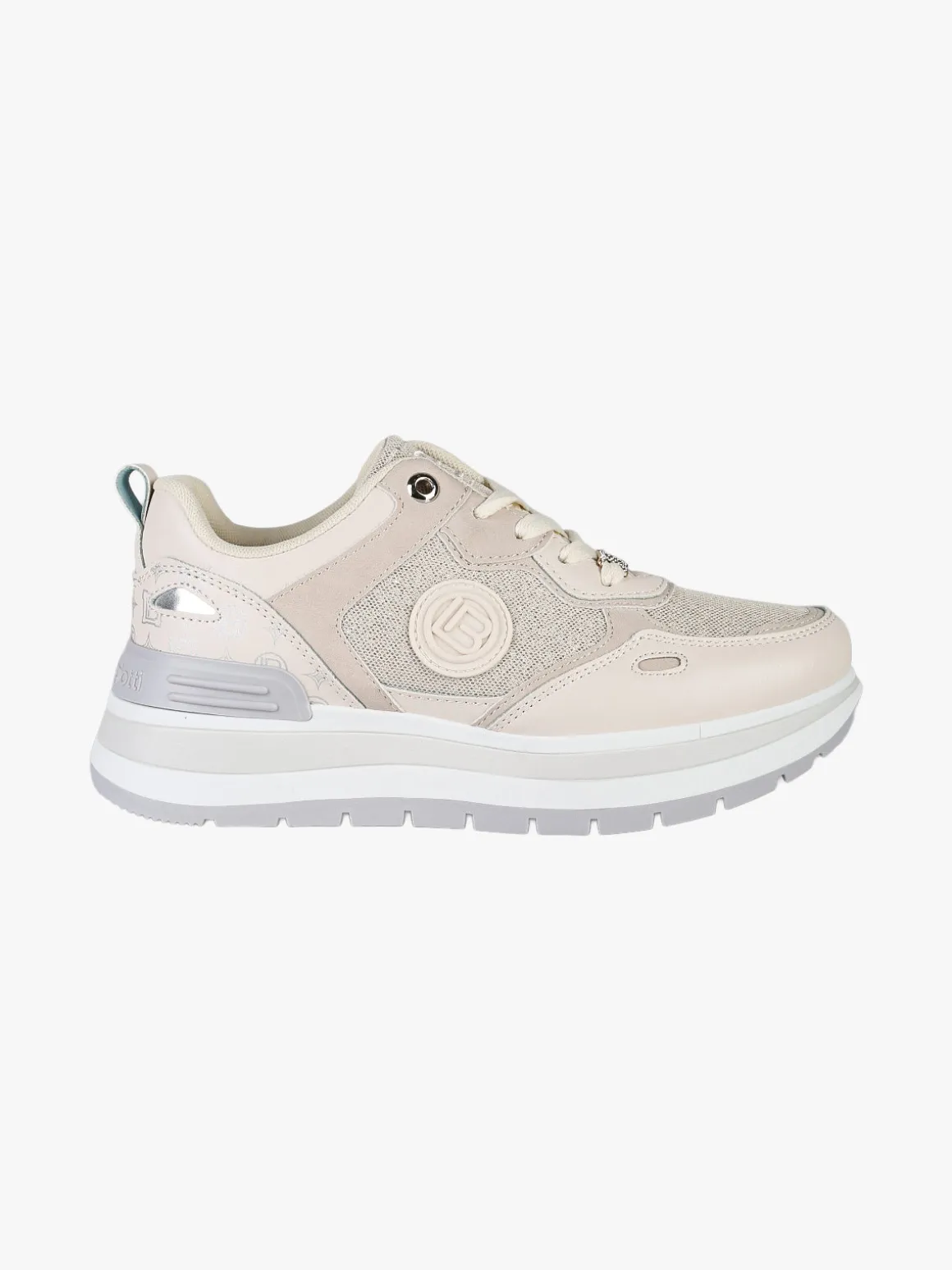 Laura Biagiotti Sneakers donna lurex con platform - argento